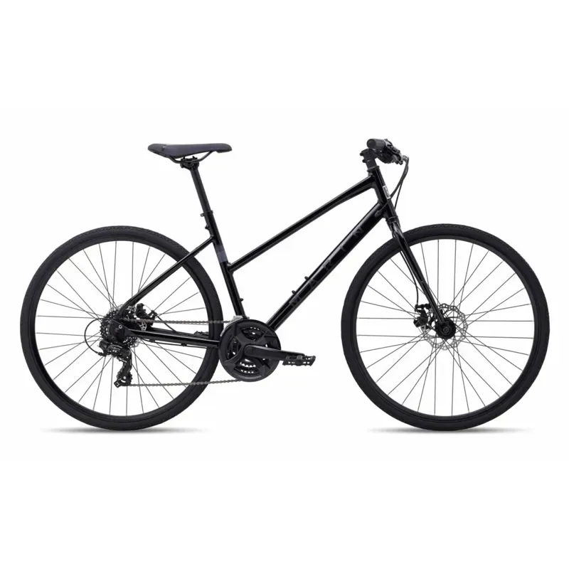 Marin Fairfax 1 ST Flat Bar Womens Road Bike in Gloss Black/Black