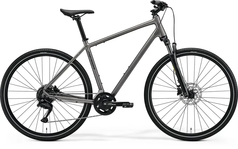 Merida Crossway 100 Hybrid Bike in Grey/Black