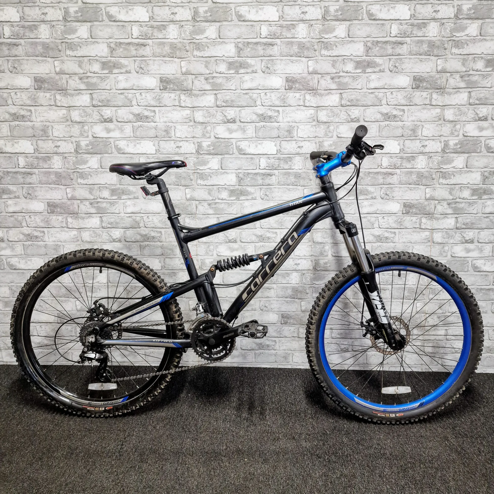 CARRERA TITAN FULL SUSPENSION MOUNTAIN BIKE LARGE 19 INCH FRAME carrera-titan-full-suspension-mountain-bike-large-19-inch-frame