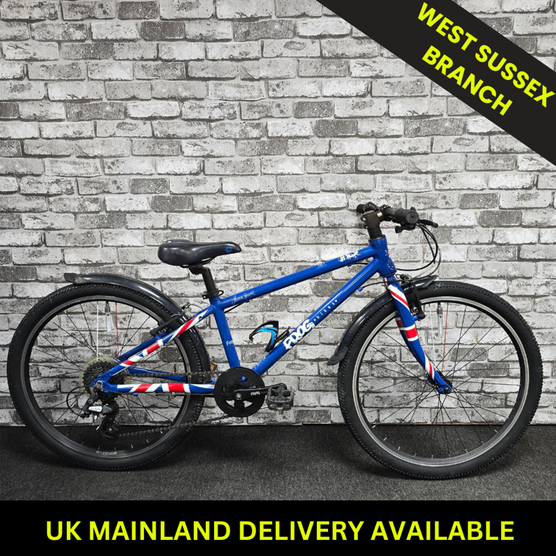 BLUE UNION JACK FROG 62 CHILDREN'S HYBRID BIKE - 24 INCH WHEELS